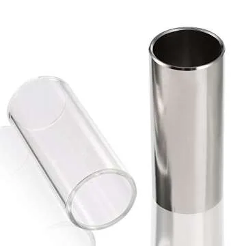 Guitar Glass & Stainless Steel Slide Set for Musicians