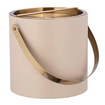 Kraftware 3qt Brushed Gold Ice Bucket for Stylish Parties