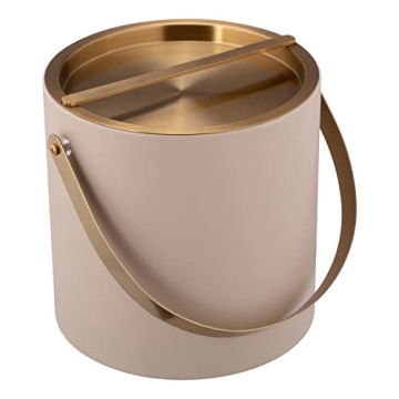 Kraftware 3qt Brushed Gold Ice Bucket for Stylish Parties