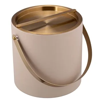 Kraftware 3qt Brushed Gold Ice Bucket for Stylish Parties