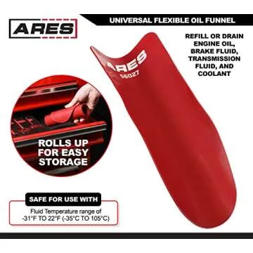 ARES 56027 Funnel for Spill-Free Oil Changes
