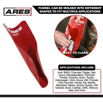 ARES 56027 Funnel for Spill-Free Oil Changes