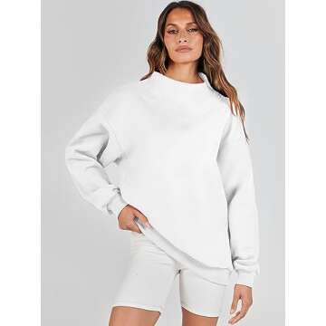 ANRABESS Womens Oversized Sweatshirts Turtleneck Pullover Long Sleeve Hoodies Tops 2024 Fall Fashion Preppy Outfits White-S