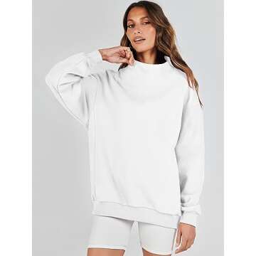 ANRABESS Womens Oversized Sweatshirts Turtleneck Pullover Long Sleeve Hoodies Tops 2024 Fall Fashion Preppy Outfits White-S