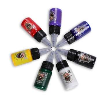 HAWINK Tattoo Ink Set - 7 Colors for Professionals - 1/2oz (15ml)