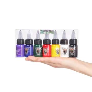 HAWINK Tattoo Ink Set 7 Colors Professional Quality