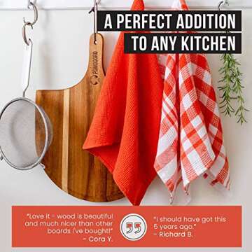 Chef Pomodoro Acacia Wood Pizza Peel, Charcuterie Board Pizza Spatula Paddle for Baking Homemade Piz...