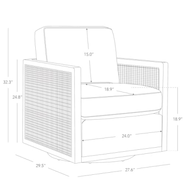 CHITA Swivel Accent Chair for Living Room and Bedroom