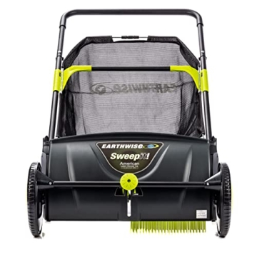Earthwise 21-Inch Push Lawn Sweeper Easy Leaf Collection
