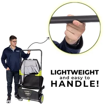 Earthwise 21-Inch Push Lawn Sweeper Easy Leaf Collection