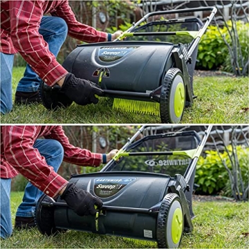Earthwise 21-Inch Push Lawn Sweeper Easy Leaf Collection