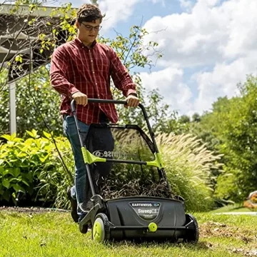 Earthwise 21-Inch Push Lawn Sweeper Easy Leaf Collection