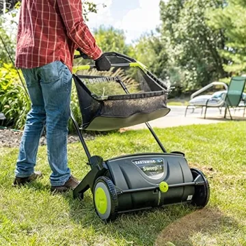 Earthwise 21-Inch Push Lawn Sweeper Easy Leaf Collection