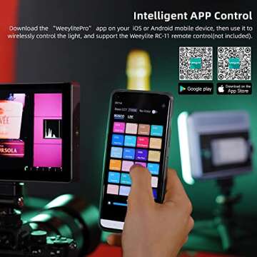 VILTROX RGB Video Light with APP Control Portable LED Camera Light Panel 0-360 Full Color CRI95+ 2800-6800K, 26 Light Scenes with NP-F550 Battery Rechargeable for DSLR Camera Camcorder Photo Lighting