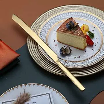 Elegant Gold Wedding Cake Knife and Server Set