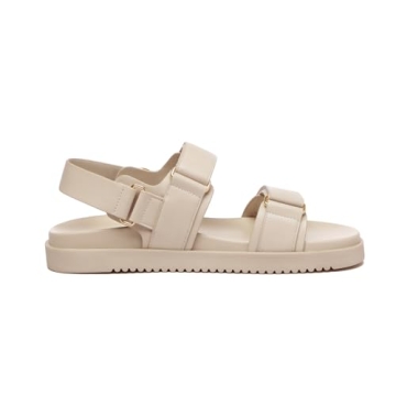 Rihero Women's Adjustable Leather Sandals Comfortable Fit