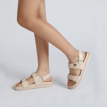 Rihero Women's Adjustable Leather Sandals Comfortable Fit