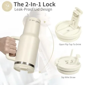 Labulabla Insulated Tumbler with Leak Proof Lid 40oz