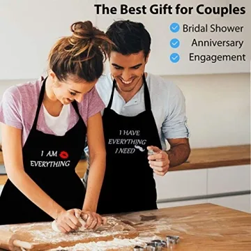 YIKA Couples Apron Set for Christmas Gifts