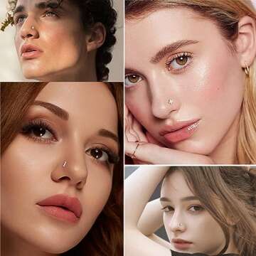 Trendy Carperton Gold Nose Rings - Hypoallergenic Jewelry