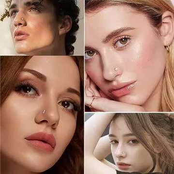 Trendy Carperton Gold Nose Rings - Hypoallergenic Jewelry