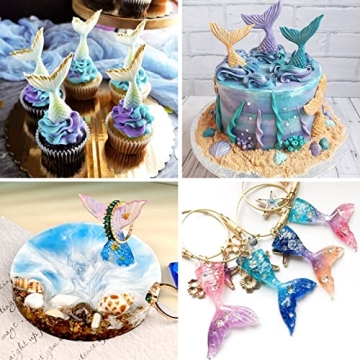 Sakolla Mermaid Tail Silicone Molds for Baking and Crafts