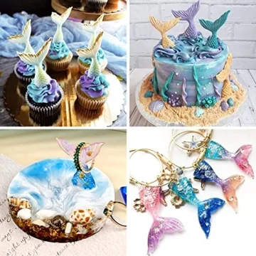 Sakolla Mermaid Tail Silicone Molds for Baking and Crafts