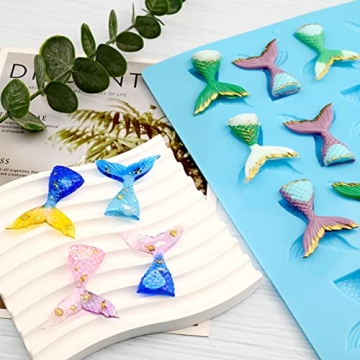 Sakolla Mermaid Tail Silicone Molds for Baking and Crafts