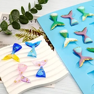 Sakolla Mermaid Tail Silicone Molds for Baking and Crafts