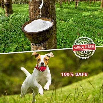 HAOPINSH Small Dog Chew Toys, Treat Dispenser Toy for Small Breed Dogs and Puppies, Rubber Interactive Dog Toys Dog Treat Dispensing Toy for Teeth Cleaning Training Chewing and Playing…