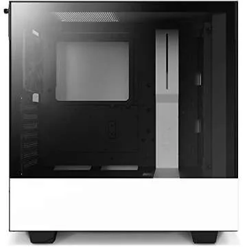 NZXT H510 Flow - CA-H52FW-01 - Compact ATX Mid-Tower PC Gaming Case - Perforated Front Panel - Tempered Glass Side Panel - Cable Management System - Water-Cooling Ready - White/Black