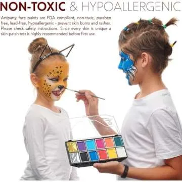 Professional Face Paint Kit - Non-Toxic & Hypoallergenic