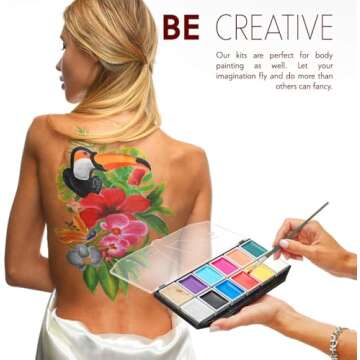 Professional Face Paint Kit - Non-Toxic & Hypoallergenic