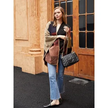 MissShorthair Women's Stylish Printed Shawl Poncho