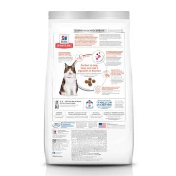 Hill's Science Diet Perfect Digestion, Adult 1-6, Digestive Support, Dry Cat Food, Chicken, Brown Ri...