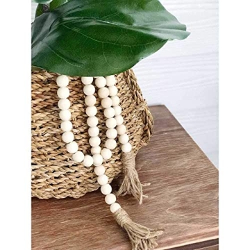 Sivya 3Pcs Wood Bead Garland for Rustic Home Decor