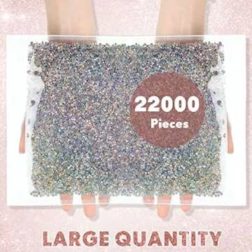 22000 Pcs Crystal Hotfix Rhinestone Large Quantity Flat Back Crystals Nail Gems Round Glass Rhinestones Flatback Hot Fix Gem Stones for DIY Crafts Clothes Shoes Supplies(SS10, Crystal AB)