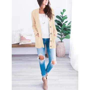 PRETTYGARDEN Women's Open Front Cardigan Sweaters for Cozy Fall