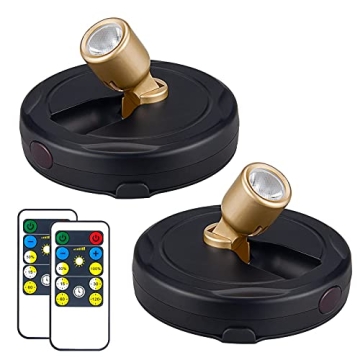 HAMVIDNE Wireless LED Spotlight - Remote Control Battery Powered Picture Lights for Indoor Use