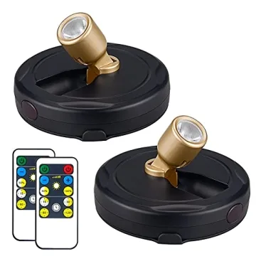 HAMVIDNE Wireless LED Spotlight - Remote Control Battery Powered Picture Lights for Indoor Use