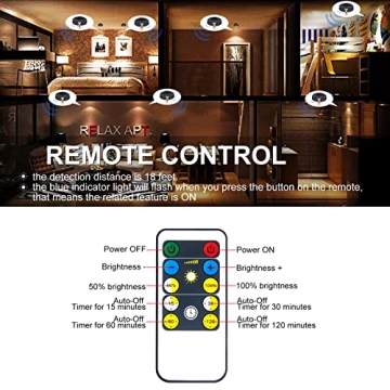HAMVIDNE Wireless LED Spotlight with Remote Control for Home