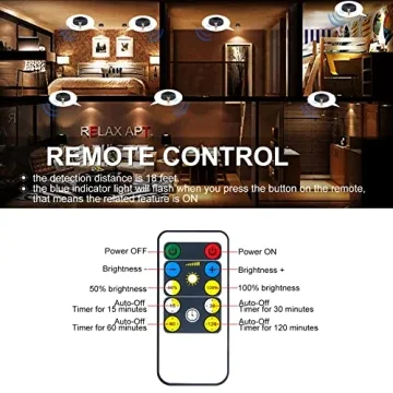 HAMVIDNE Wireless LED Spotlight with Remote Control for Home