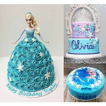 ilauke 6PCS Snowflake Cookie Cutters Decorating Fondant Embossing Tool Christmas Cookie Cutters Snowflake Plunger Cake Cutter