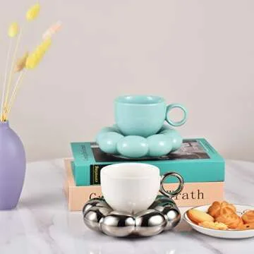 Koythin Iridescent Ceramic Mug Set for Stylish Sipping