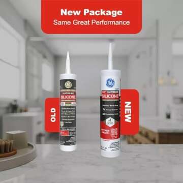 GE Supreme Silicone Caulk - 100% Waterproof Sealant - 10 oz