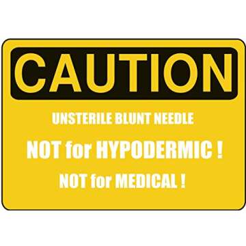 BSTEAN 50 Pack Blunt Tip Dispensing Needle with Luer Lock, Industrial Unsterilized (15G, 1/2 Inch)