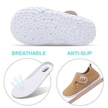 Baby Boys Girls Water Sports Shoes Barefoot Kids Aqua Sneakers Beach Sandals Swim Shoes Mesh Brown 12-18 Months Infant