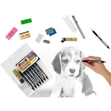 June Gold Kneaded Rubber Erasers, Gray, 6 Pack - Blend, Shade, Smooth, Correct, and Brighten Your Sketches and Drawings