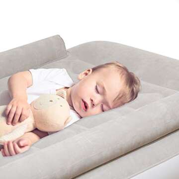 KareCaddy Toddler Air Mattress - Kids AirBed with Built-in Electric Pump, Kids Air Mattress with Sid...