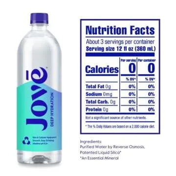 Jove Alkaline pH Water, Skin & Cellular Hydration, pH 9.5+, Refreshing, Great Taste, 1 Liter (Pack of 12)